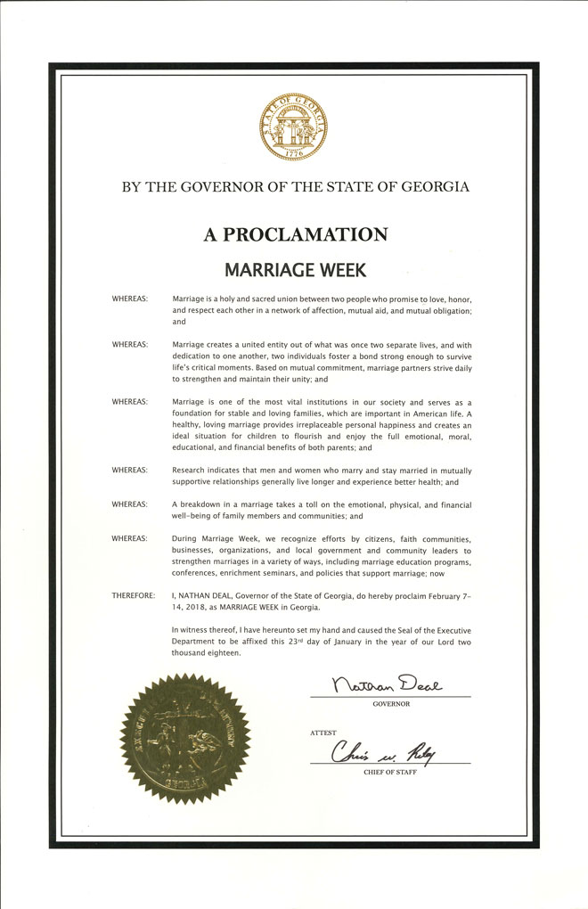 GA-Proclamation-Marriage-Week-2018