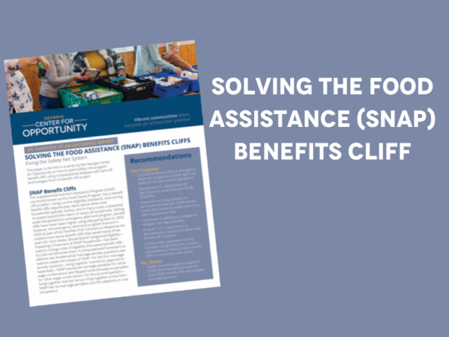 SNAP Benefits, Welfare reform, benefits cliffs, modestly priced meal, TANF, low income