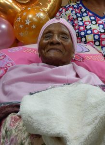 Gertrude Baines celebrating 115 years