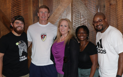 A group photo with No Longer Bound staff