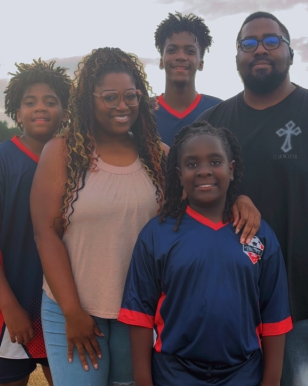 Shaneika makes sure to spend quality time with her husband, sons, and nephew—the family she guides and supports.