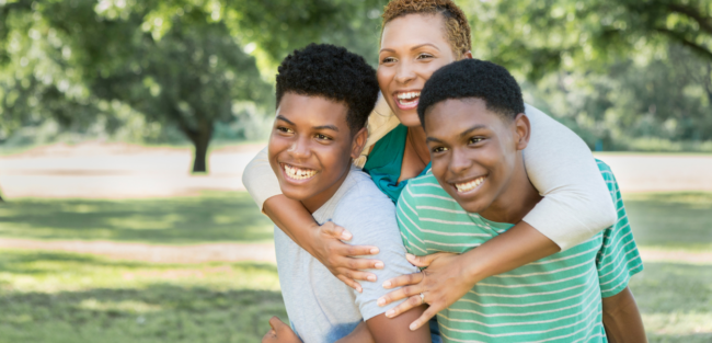 single mom with two boys