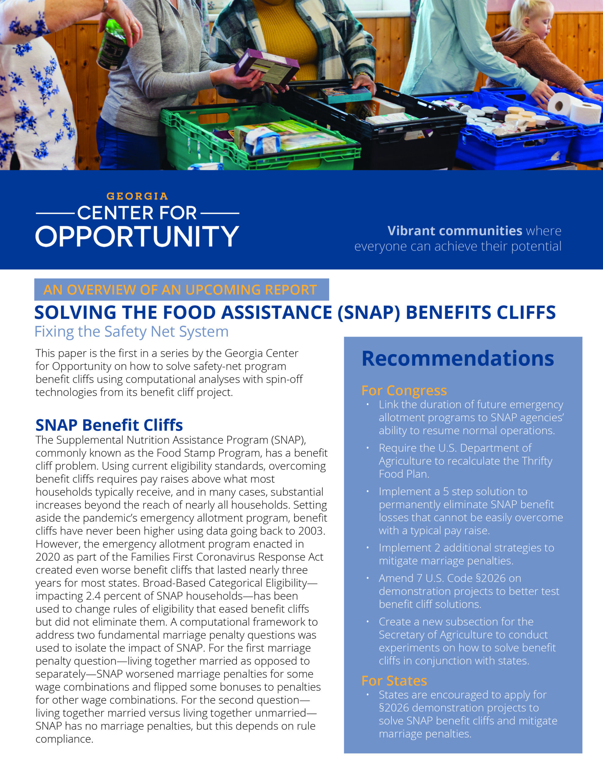 Snap Benefits paper cover