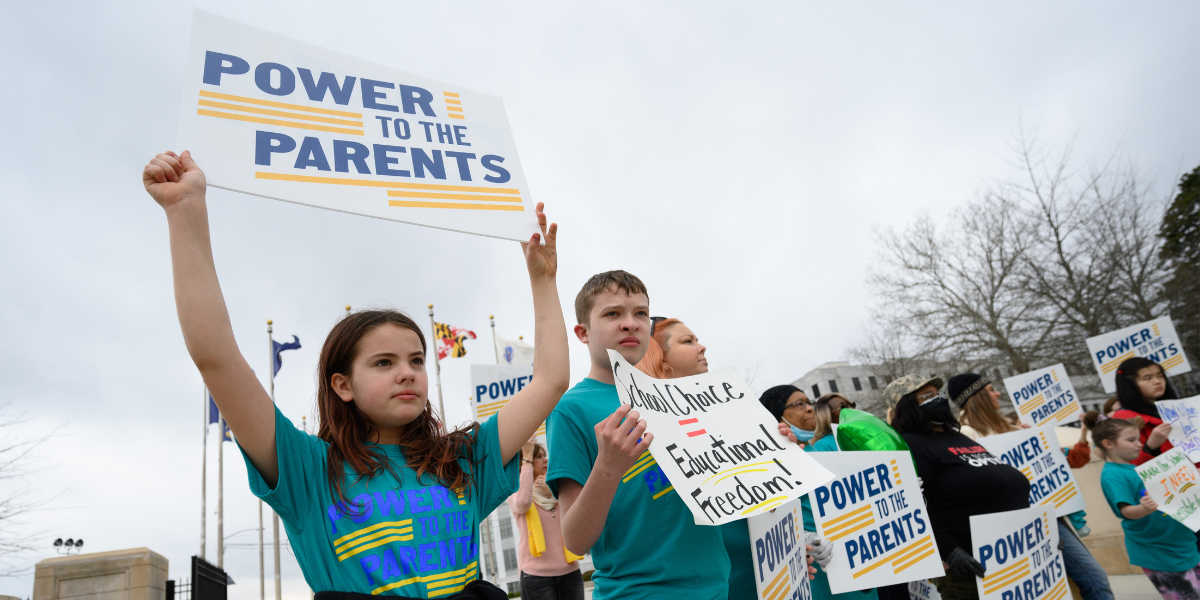 child at rally