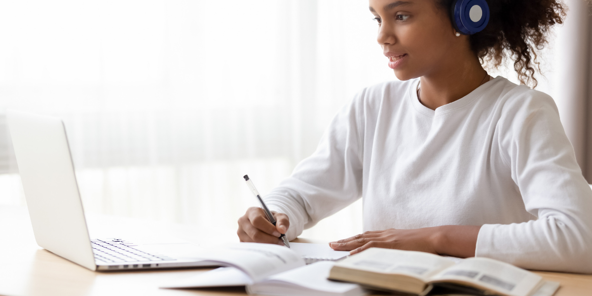 girl remote learning