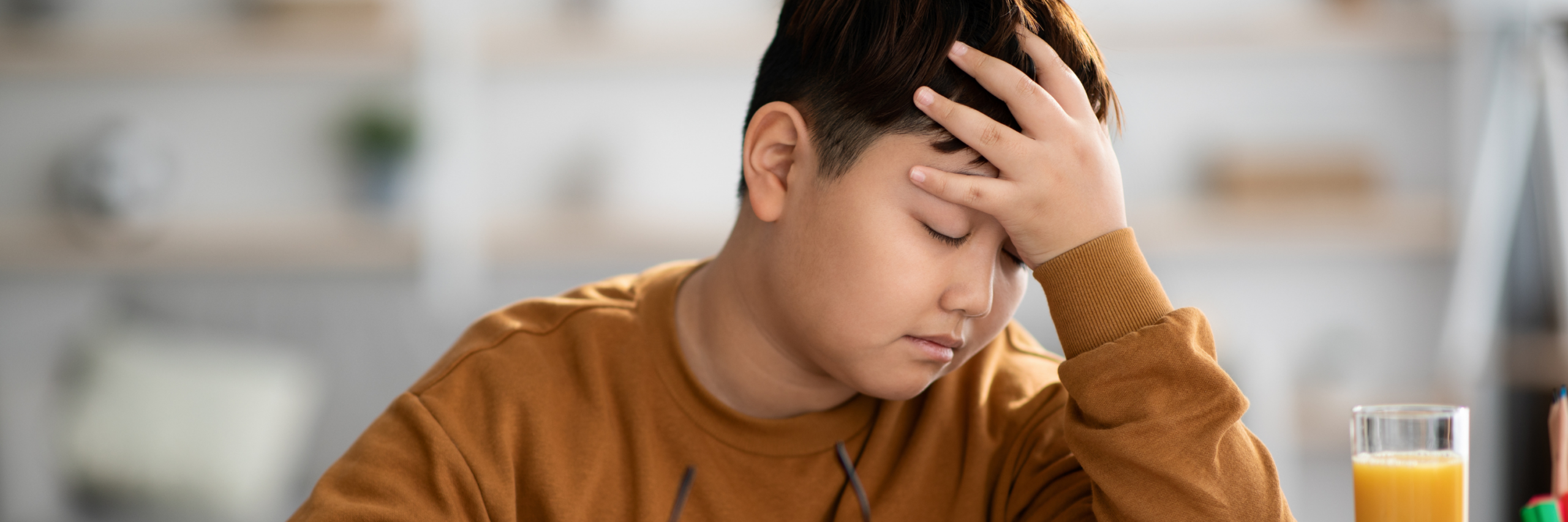 student struggling with school work. 