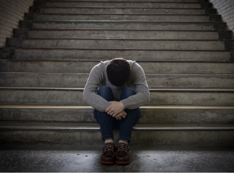 depressed man