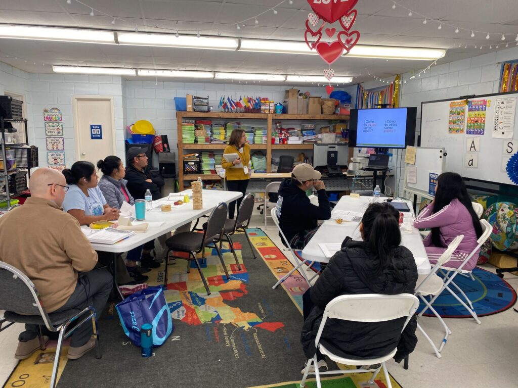 Parents gather for the second session of GCO's Raising Highly Capable Kids workshop.